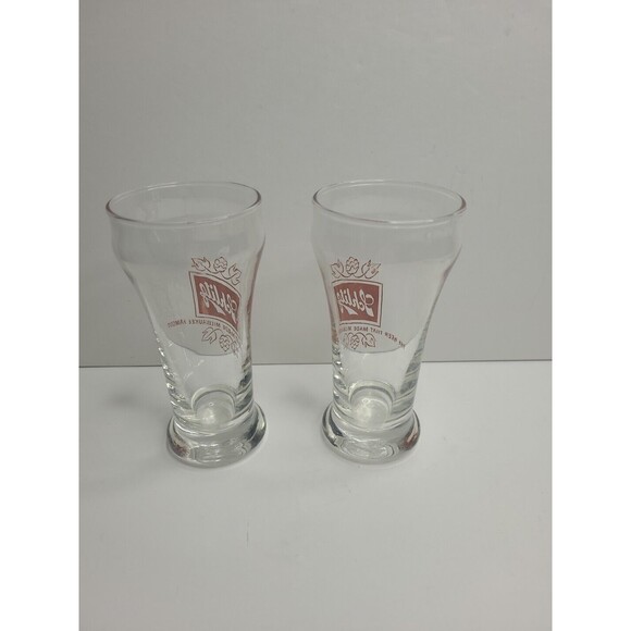 Vtg Schlitz Beer Sham Glass / Tavern Bar Advertising / Man Cave Barware Decor 2 - Picture 4 of 6